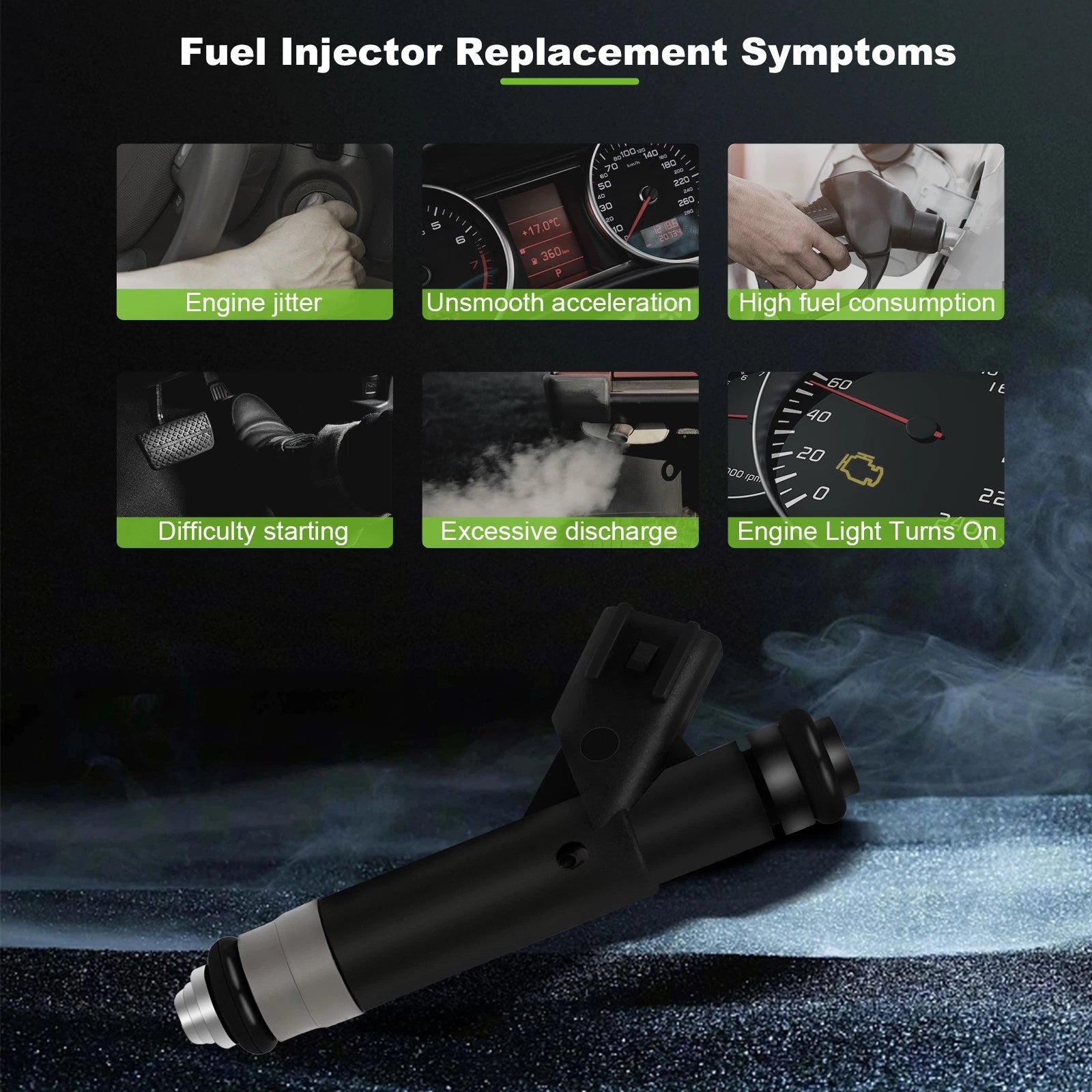 Fuel Injectors for Jeep Grand Cherokee 1999-2000, Dodge Dakota 2000 4.7L V8