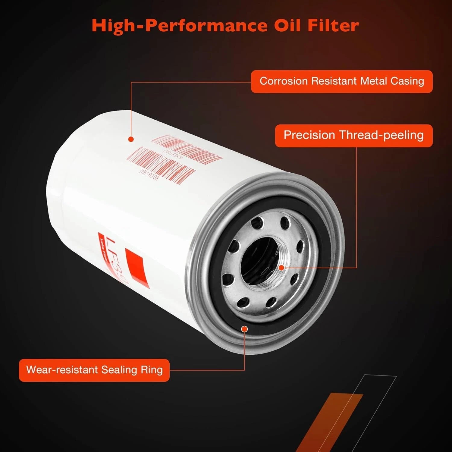 4X LF3970 Oil Filter for Fleetguard Cummins ISB QSB 5.9L 6.7L (2003–2023)
