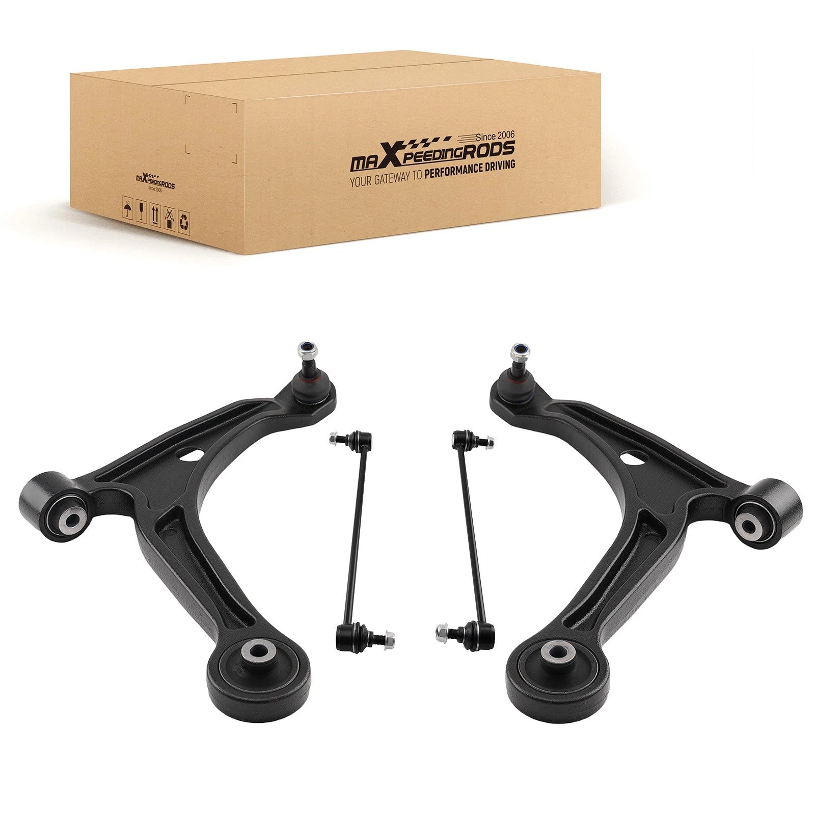 Front Lower Control Arms w/Ball Joint Sway Bar Links for Honda Ridgeline (2006–2014)