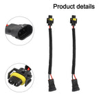 2 x Adapter Wiring Harness Plugs Prewired M/F H11 H8 H9