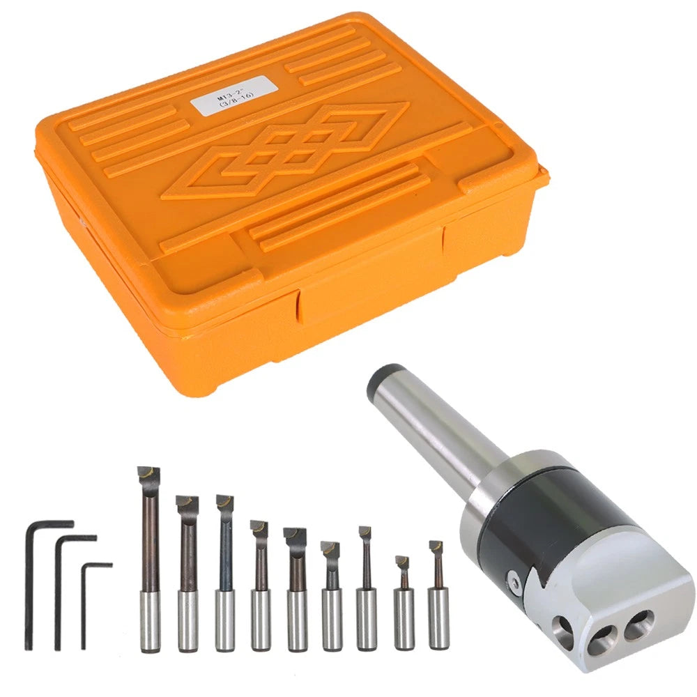 3 Piece Boring Head Tool Set for MT3 (2 Inch & 1/2 Inch)