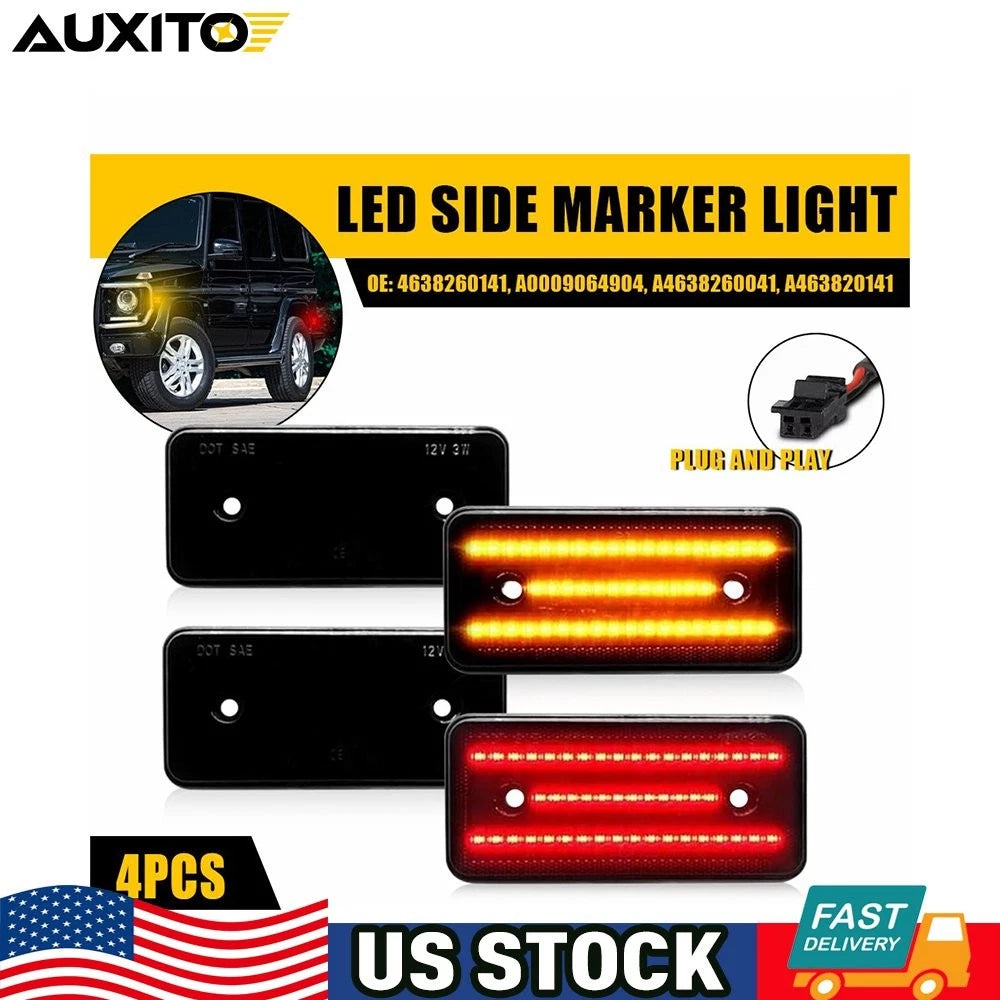 F&R LED Side Marker Light Smoke for Mercedes-Benz G-Class W463 (2002–2014)