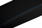 Console Lid Armrest Cover for Dodge Charger (2008–2010) Carbon Fiber Blue Stitch
