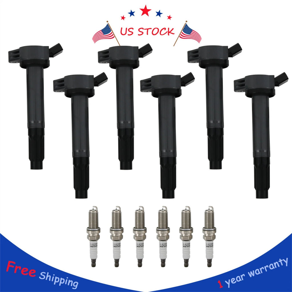 Set of 6 Ignition Coils & Spark Plugs for Toyota Avalon (2005–2018)