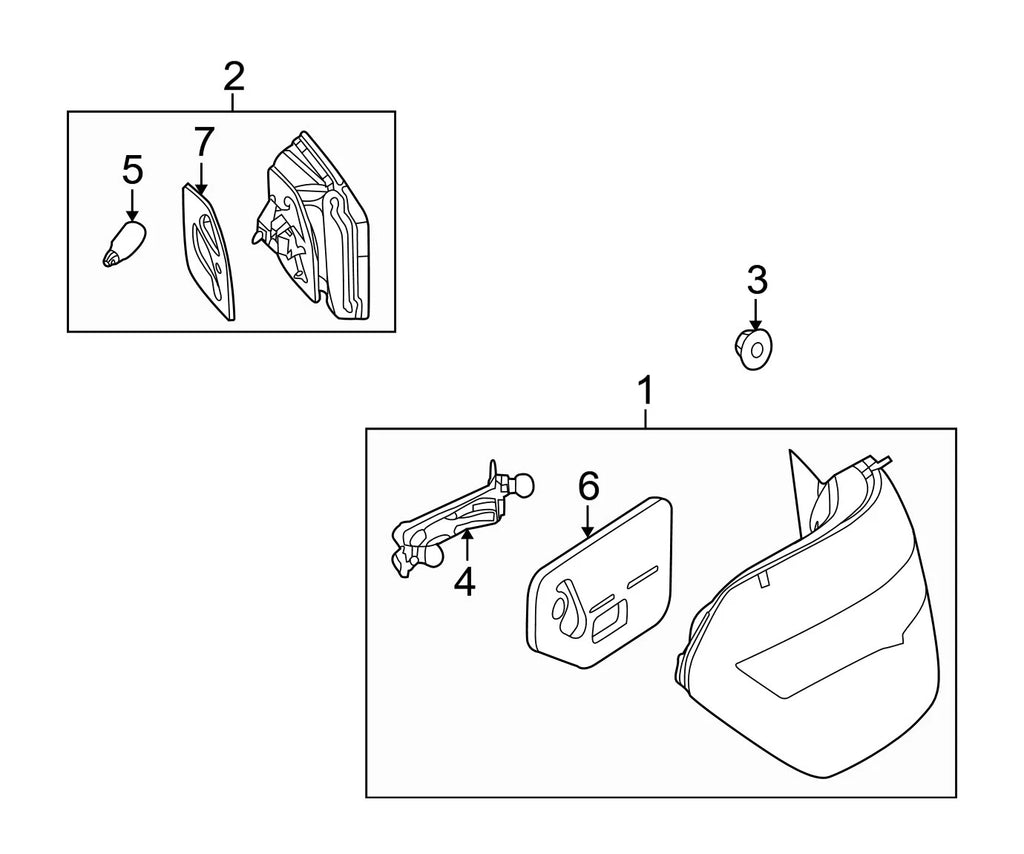 Rear Right Back Up Light Assembly 2129060258 for Mercedes-Benz