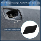 Front Left Washer Nozzle Cover Cap for Audi Q5 S-Line (2018–2020) 1 Pcs Black