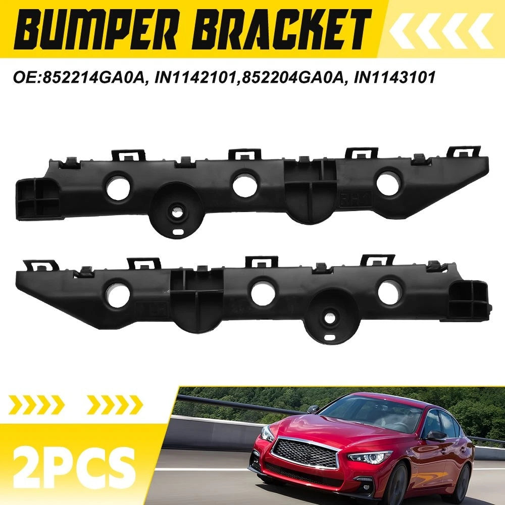 2X Rear Lower Bumper Support Brackets for Infiniti Q50 (2014–2023)