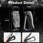 Rhinestone Universal Car Interior Decor Set for Women Girls (-)