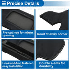Sun Visor Cover Set for Ford Mustang (Left & Right) Carbon Fiber Black