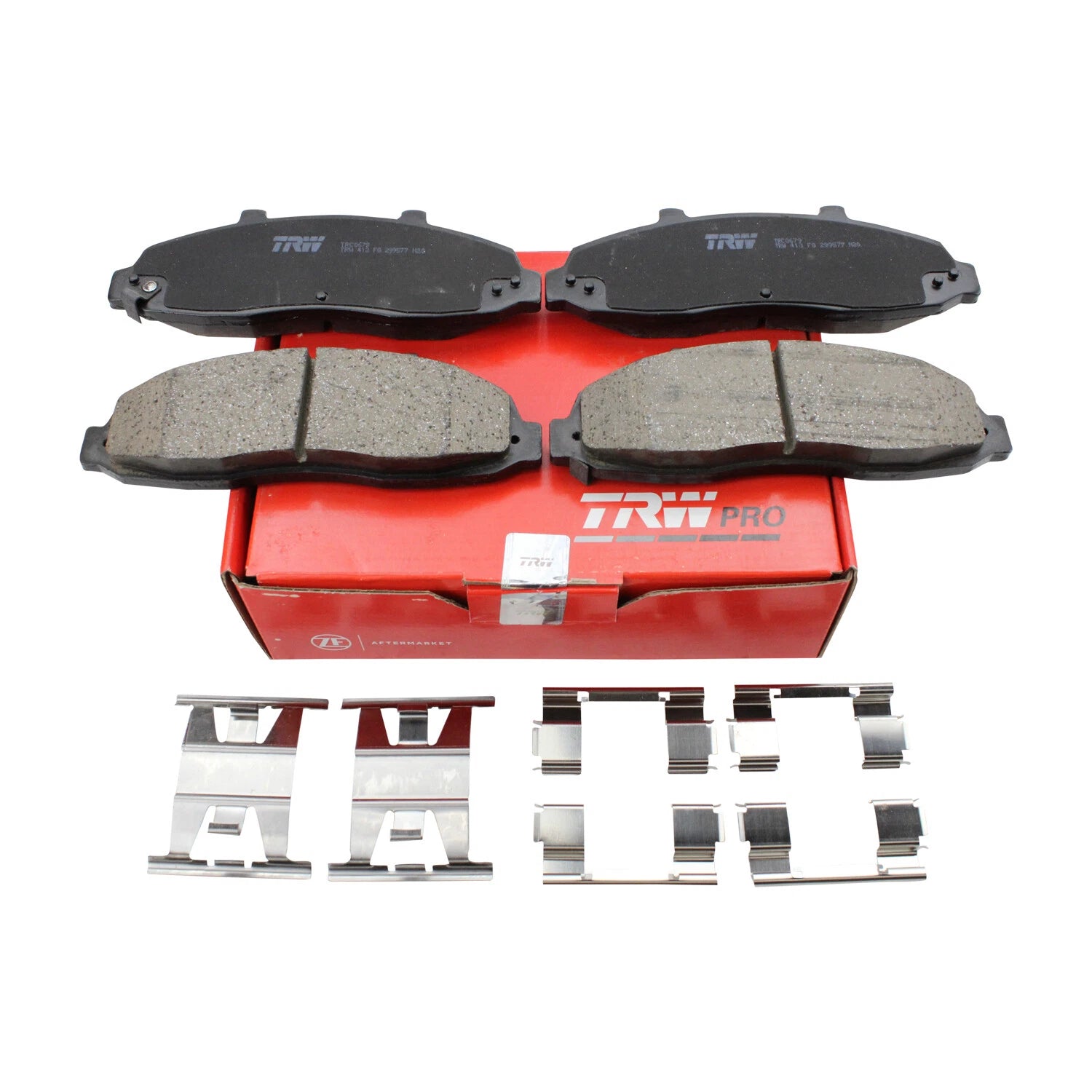 Set of 4 TRW Pro Front Slotted Ceramic Brake Pads for Ford F-150 (2004–2008)