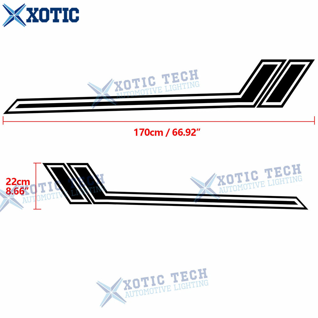 Glossy Black Side Body Fender Hash Graphics Vinyl Sticker for Infiniti (2000-2005)