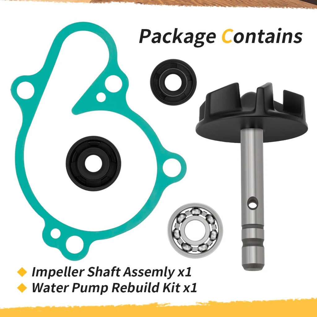 Water Pump Rebuild Kit for Yamaha YZ125 YZ125X (2005–2024) Impeller Shaft Bearing Seal