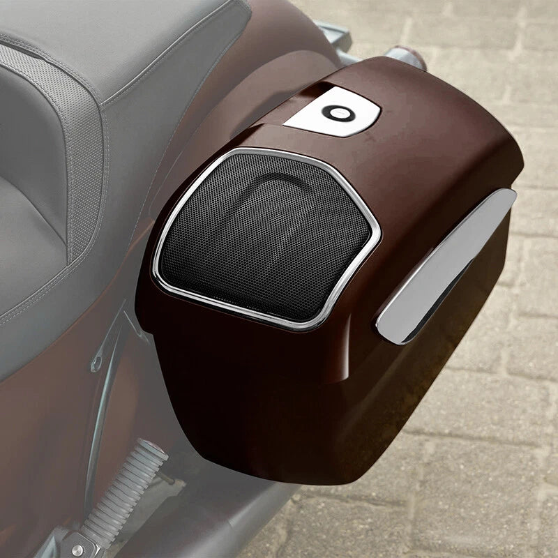 Hard Saddlebags Speaker Cutouts for Indian Chieftain (2019–2025) Dark Walnut