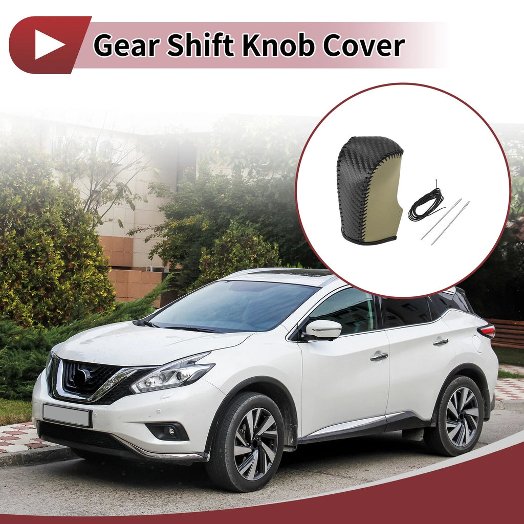 1 Pc Gear Shift Knob Cover for Nissan Murano (2009–2013) Black Beige