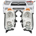 Set of 2 Headlight Headlamps for Toyota 4Runner (2010–2013) Chrome Halogen