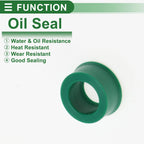 Set of 5 Oil Seal Rotary Shaft Seal 10x16x8mm High Pressure Green for Various Models