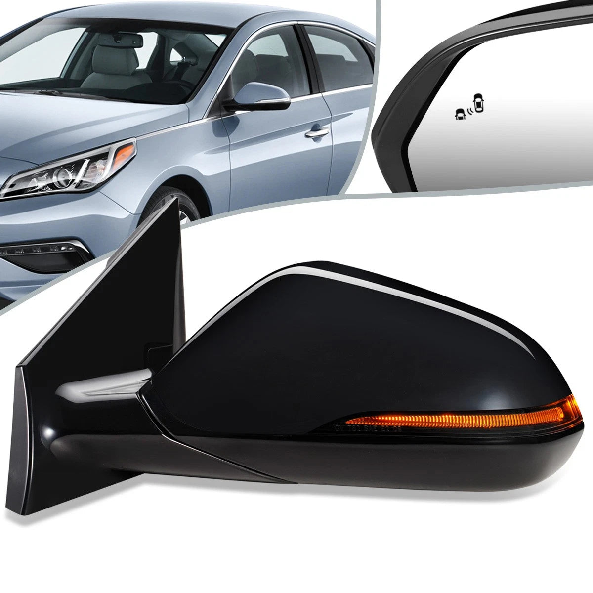 Folding Powered Heated Side Door Mirror for Hyundai Sonata (2018–2019) HY1320239