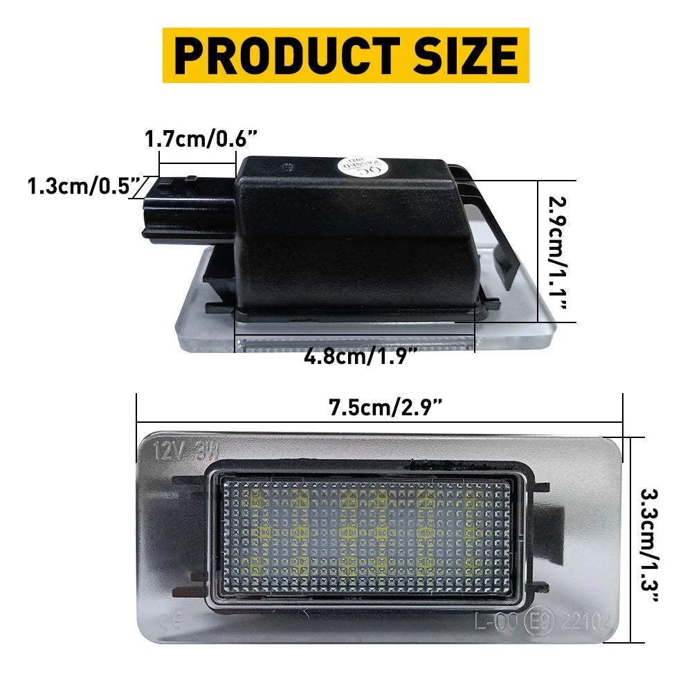 LED License Plate Light Assembly for Nissan Altima Sentra Versa Rogue (2020–2023)