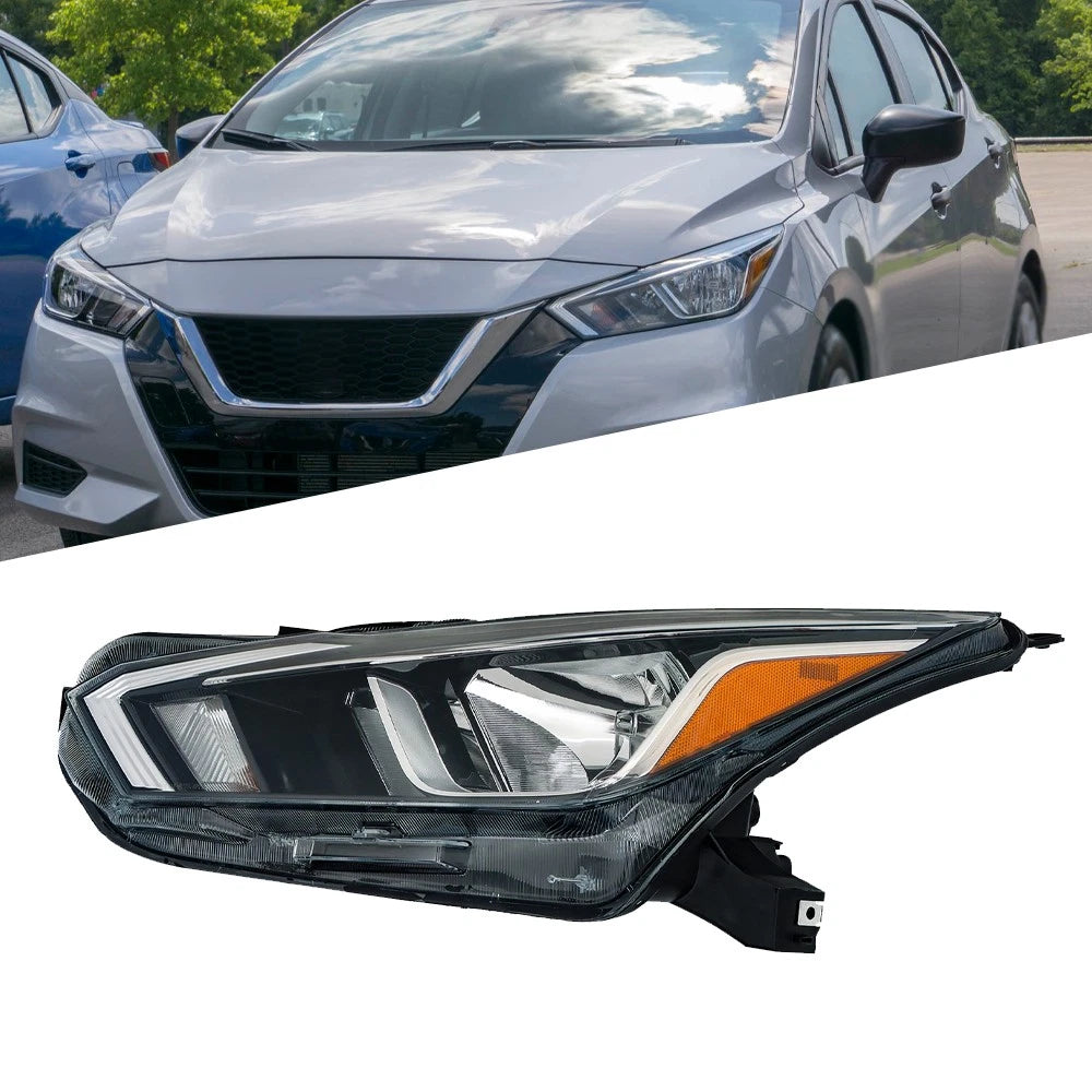 Driver LH Side Chrome Halogen Headlight Assembly for Nissan Versa (2020â2021)