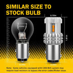 2X Amber Yellow LED Turn Signal Parking Light Bulb for AUXITO (2015–2023)