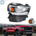 Full LED Headlight for Dodge Ram 1500 (2019–2021) with DRL Clear Lens