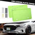 Silicone License Plate Frame for Nissan (2017–2021) 2-Pack Luminous Green