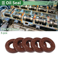 Set of 5 Oil Seal Rotary Shaft Seal FKM Rubber 19x35x7mm