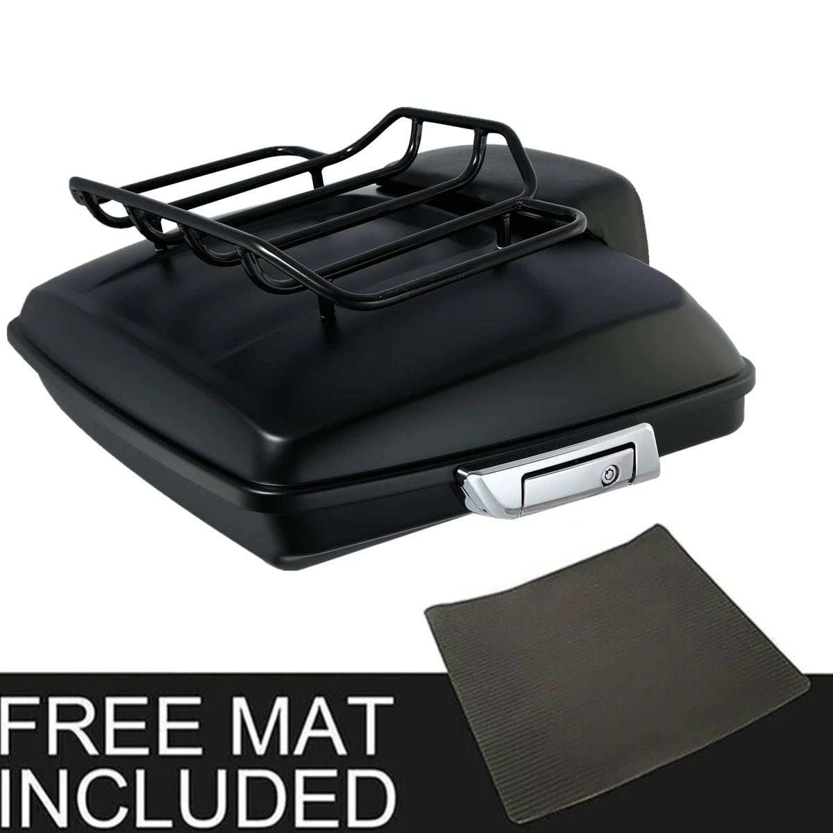 Matte Black Razor Trunk Backrest Pad for Harley Touring (2014–Present)