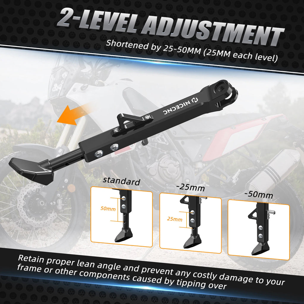 Adjustable Side Stand Kickstand for Yamaha Tenere 700 (2019–2024)
