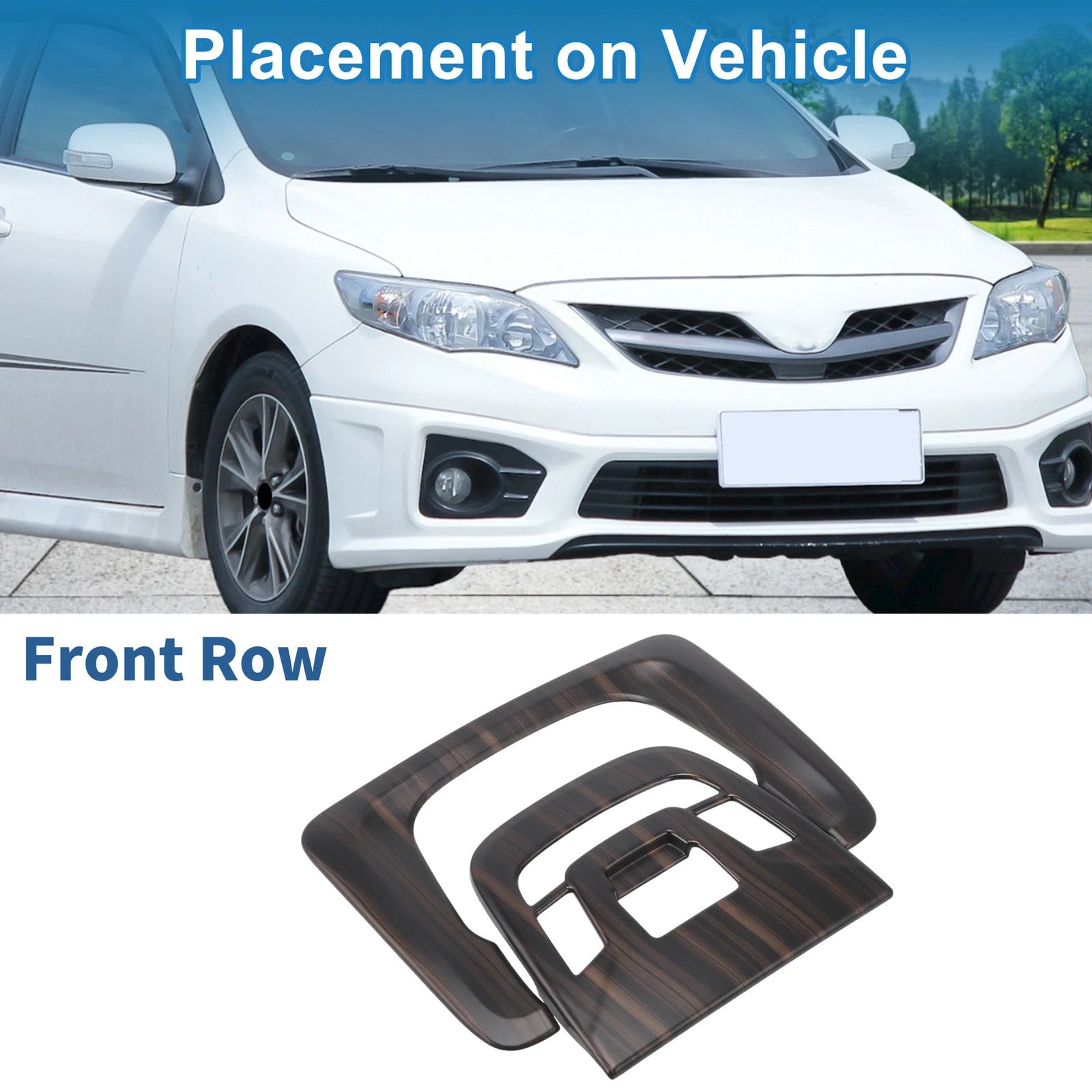 Set of 2 Headlight Trim Bezels for Toyota Corolla (2022–2024) ABS
