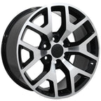 Black Wheel 22x9 w/Machined Face for 2003-2014 Chevy Express - OWH2027