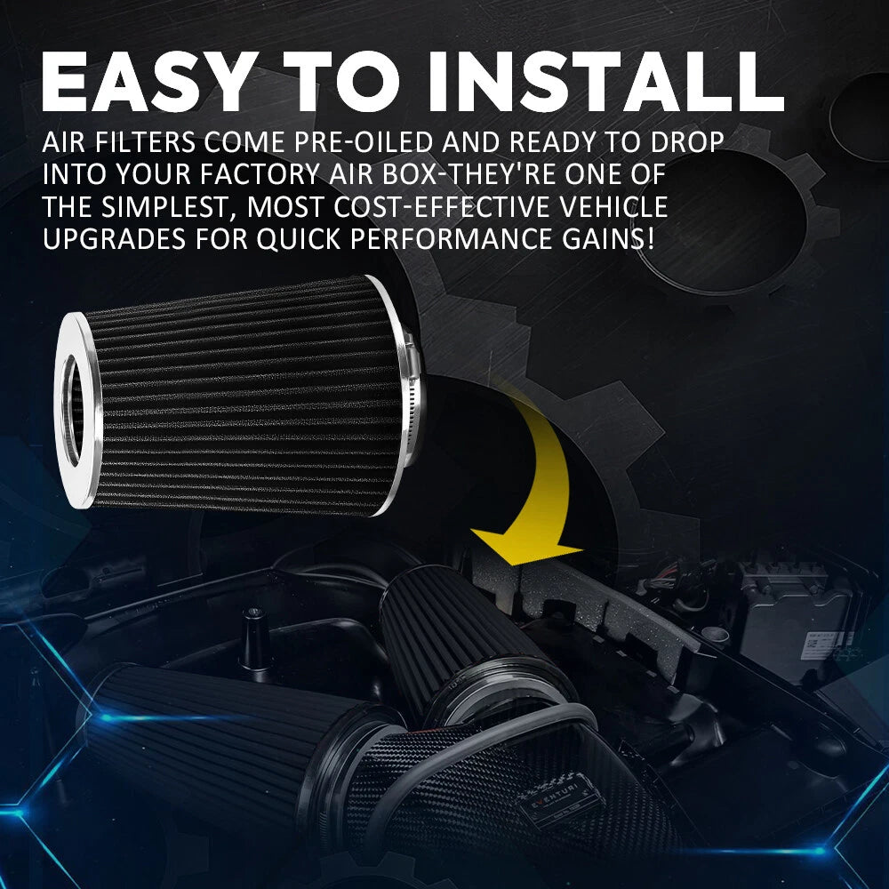4in Black Cold Air Intake for Truck
