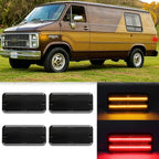 Smoked LED Side Marker Lights for Chevy G10 G20 GMC G1500 G2500 P30 P3500 (1985–1995)