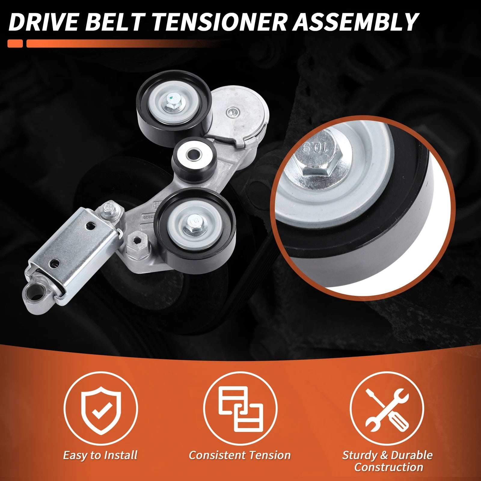 Set of 1 Drive Belt Tensioner Kit for Chevy Impala Malibu (2014) 12663047