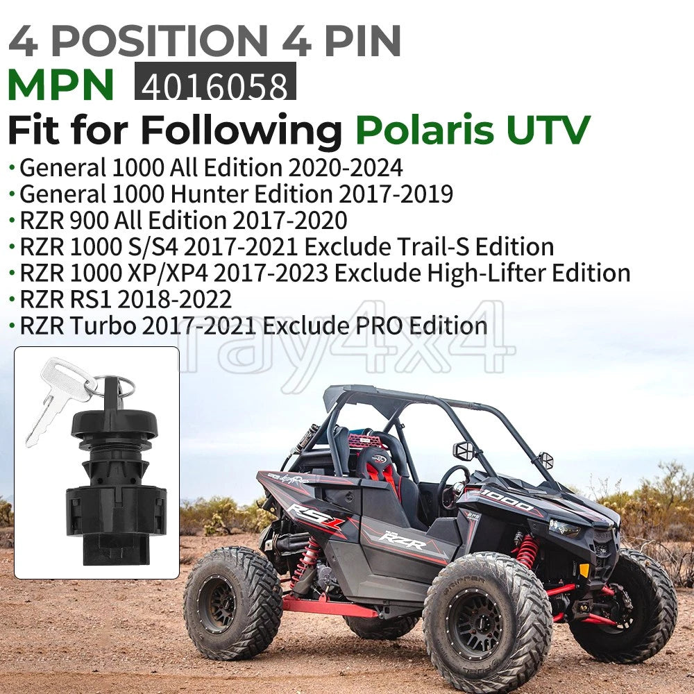 Ignition Switch with Keys for Polaris General 1000 (2017–2024)
