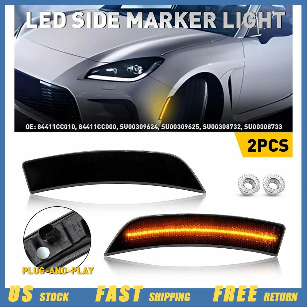LED Signal Side Marker Lights for Toyota GR86 ZN8, Subaru BRZ ZD8 (2022–2024)