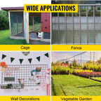 Vinyl Coated Welded Mesh Chicken Wire Fence for Various Applications (50FT)