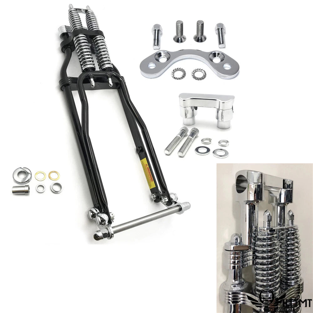 18" Springer Front End with Handlebar Adapter & 2" Riser for Harley Custom