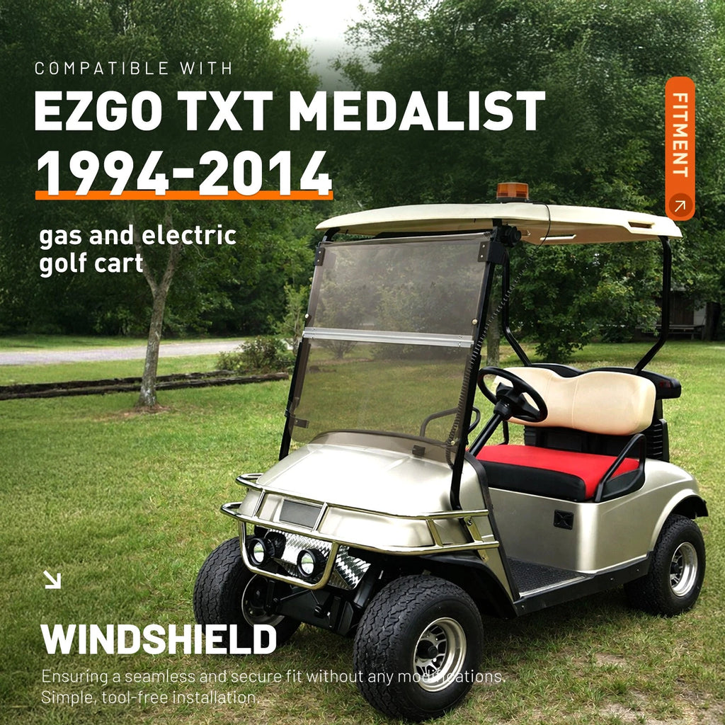 Foldable Tinted Windshield for EZGO TXT (1994–2014)
