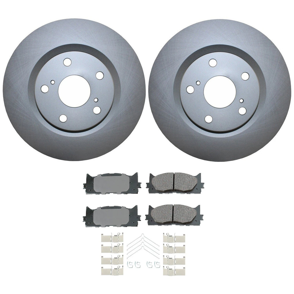 Front Brake Kit 296mm Rotors & Akebono ProACT Pads for ES300h ES350 Avalon (2013–2023)