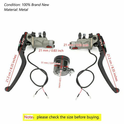 1 Pair Brake Master Cylinder for Kawasaki ZX7R ZX9 ZX11 ZX1100 ZX14R ZZR1400