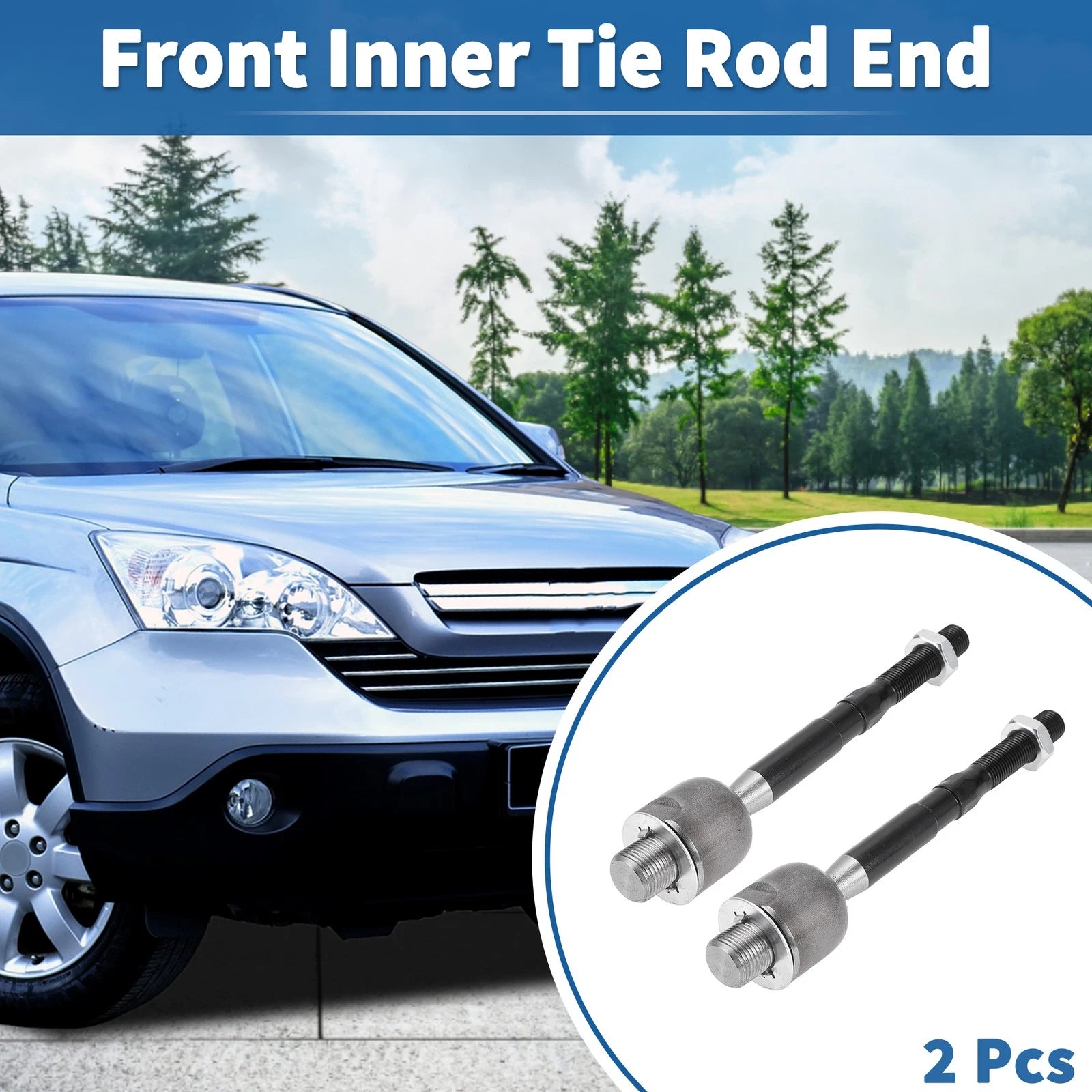 2 Pcs Front Inner Tie Rod End Links for Acura TLX (2015–2017) & Honda Accord (2013–2017) 656320661447