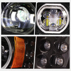 Dual LED Halo Projector Headlights for Peterbilt 388 389 567 (2008–2022)