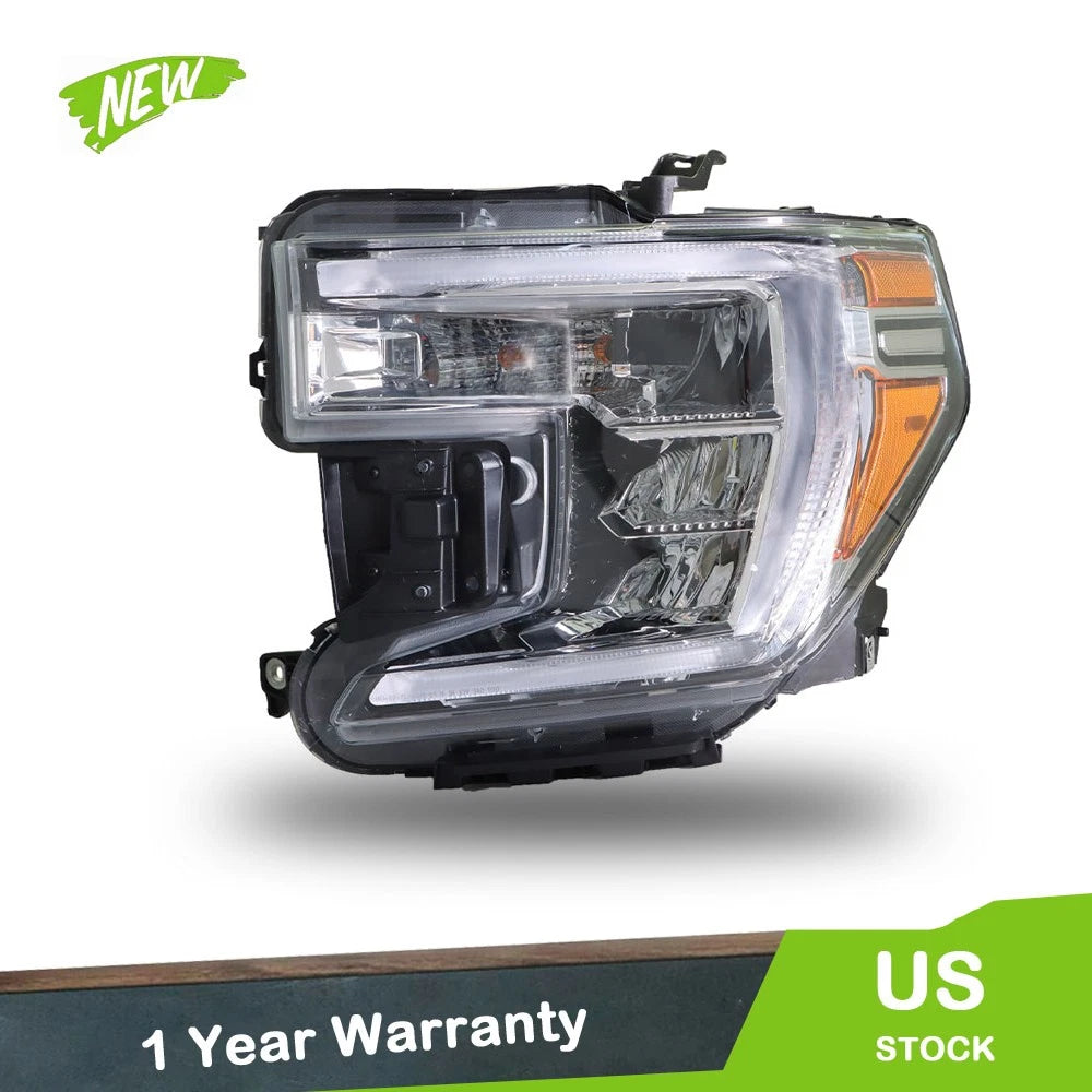LED Headlight w/ DRL Clear Lens Left Side for GMC Sierra 1500 (2019–2021)