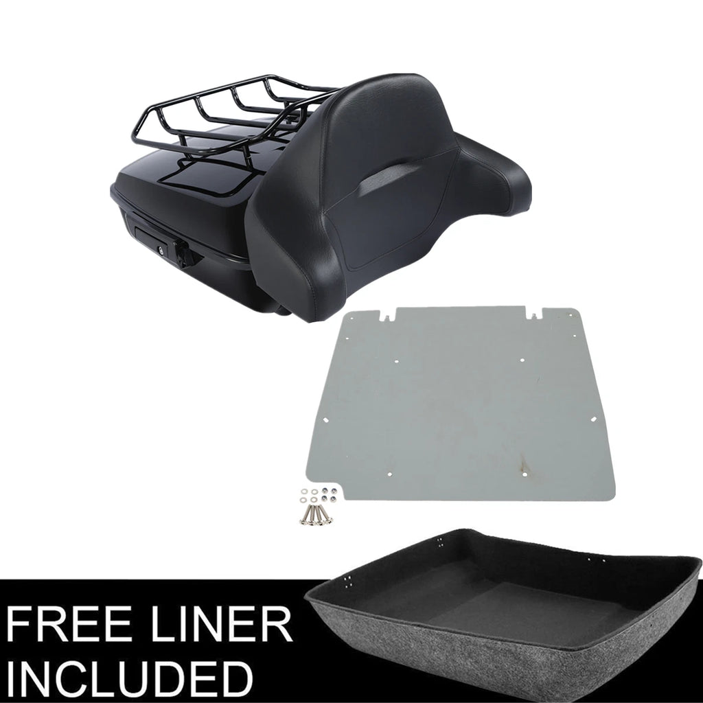Chopped Trunk Pad Rack Base Plate for Harley Street Road Glide (2014–2023)