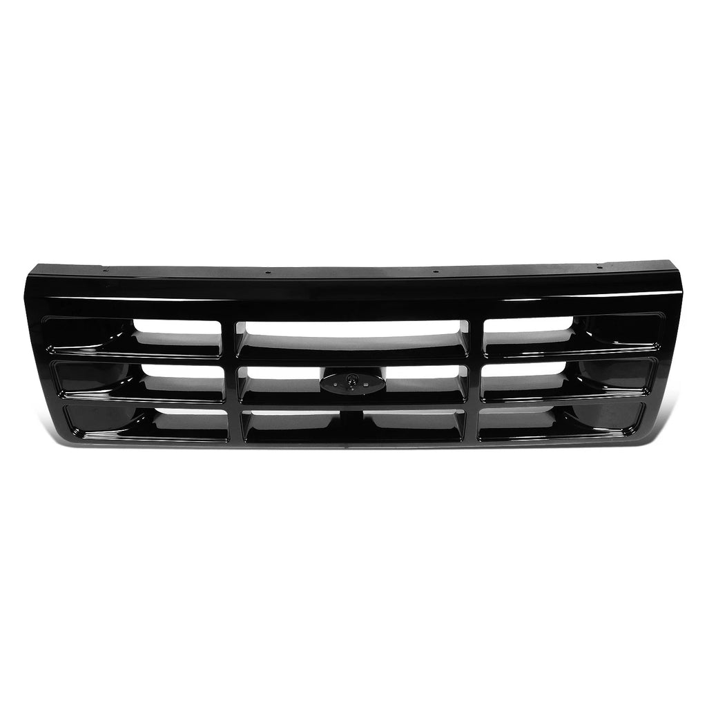 Glossy Black Front Bumper Grille for Ford F150 F250 F350 Bronco (1992–1997)