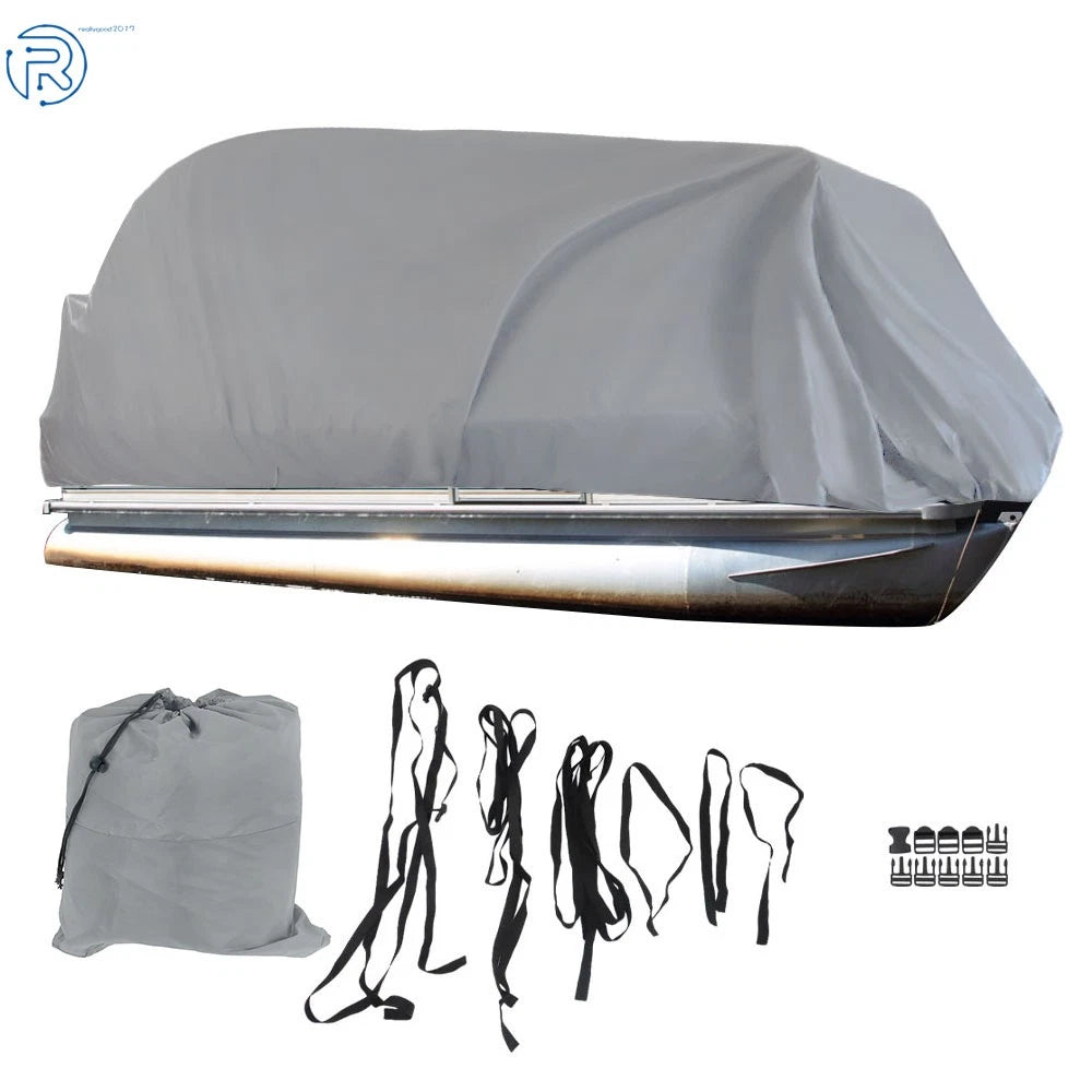 Waterproof Boat Cover for Pontoon (2021–2024) - Trailerable, Dust Resistant, Grey