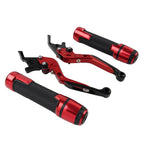 Red Extendable Brake Clutch Lever Grip Set for BMW S1000R S1000RR (2010-2023)