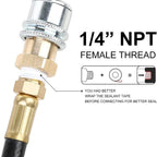Tire Inflation Connector for Vehicle Maintenance Tool (Solid Brass)