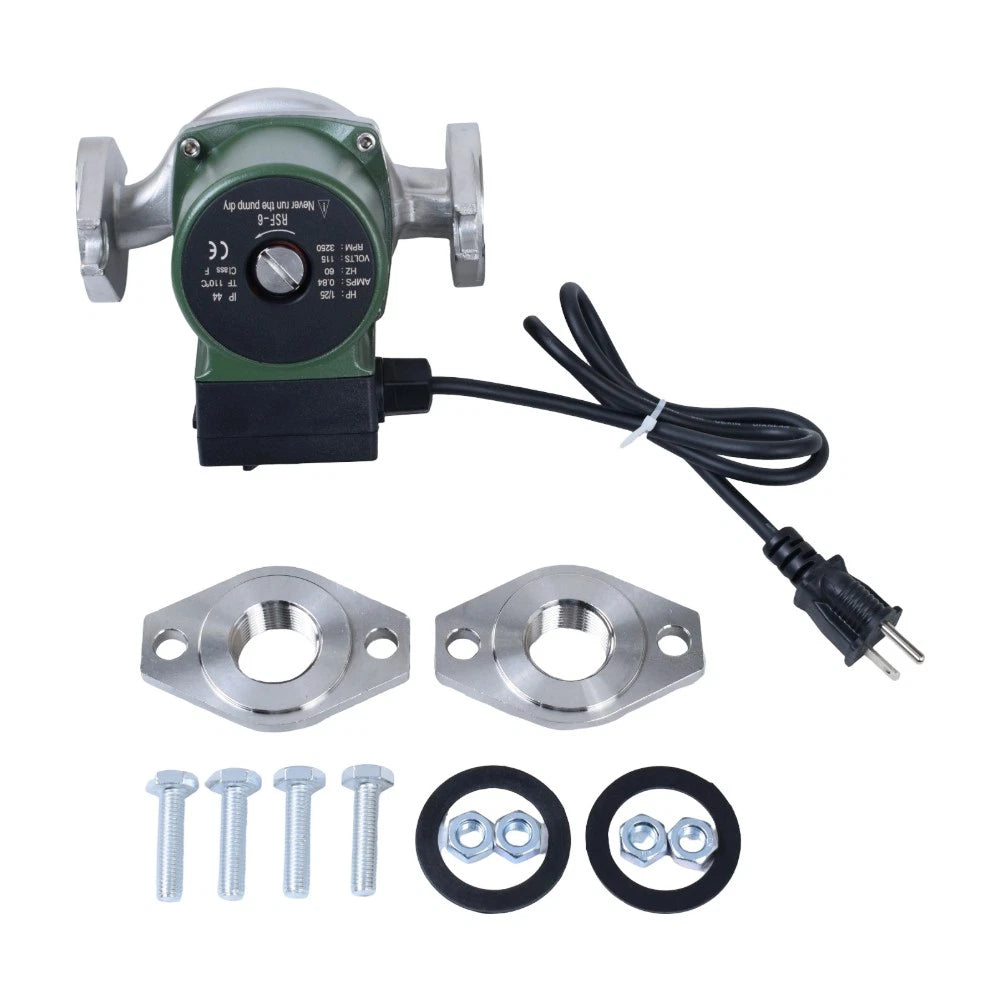 Stainless Steel Circulator Pump 115V 1/25hp for Hardy Boiler (Fits Taco)